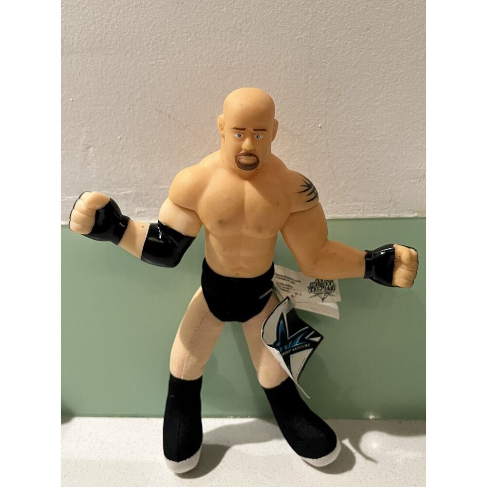Vintage 1999 WCW Play By Play Poseable "Goldberg" 18" Plush Action Figure Tags